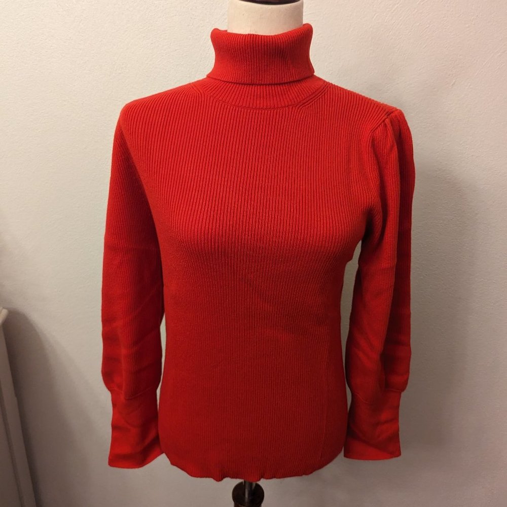 Ann Taylor Jeweled Cuff Balloon Sleeve Sweater - Picture 4 of 11